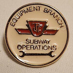 Vintage TTC Employee PIN Toronto Transit Commission Equipment branch Subway Car
